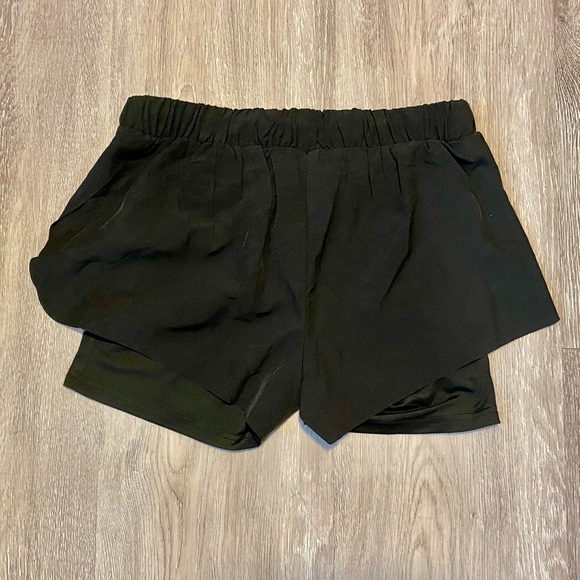 JED NORTH - Black Athletic Double-Layered Running Shorts - Size Medium - Picture 2 of 12